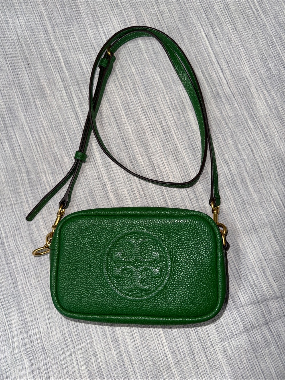 Tory Burch Emerald Green Perry Bombe Mini Bag